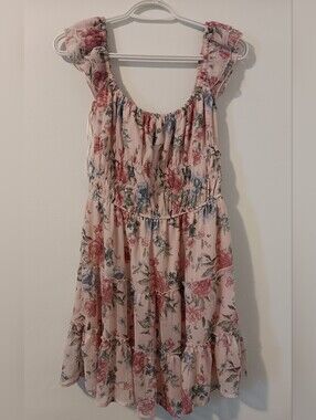 2 For 25$ Streetwear Society Floral Pink Ruffle Sundress